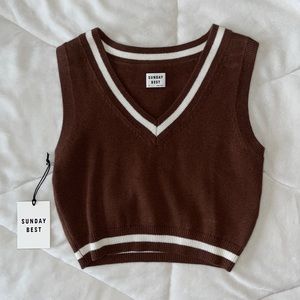 Aritzia, Sunday Best cropped sweater vest